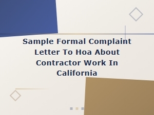 Filing a Formal Complaint with Your Hoa in California