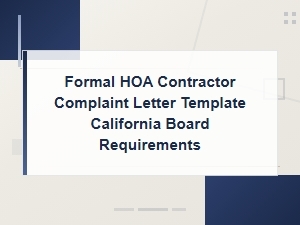 How to File an Hoa Contractor Complaint in California